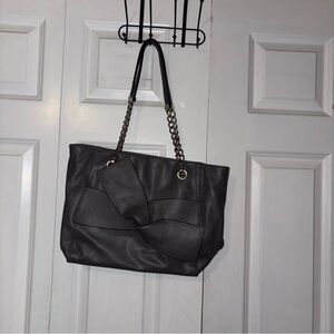 Jessica Simpson Dark Gray Tote with Chain Handles